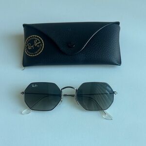Ray-Ban Hexagonal Sunglasses with Black Case